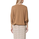 Blusa donna over con coulisse