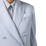 Giacca donna in fresco lana con bottoni smaltati