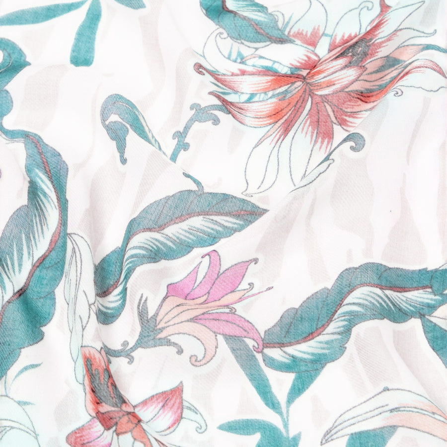 Foulard donna con stampa floreale