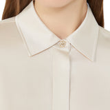Camicia donna classica in raso di seta