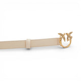 Cintura donna sottile Love Birds in pelle 2cm