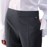 Pantaloni donna flare in flanella