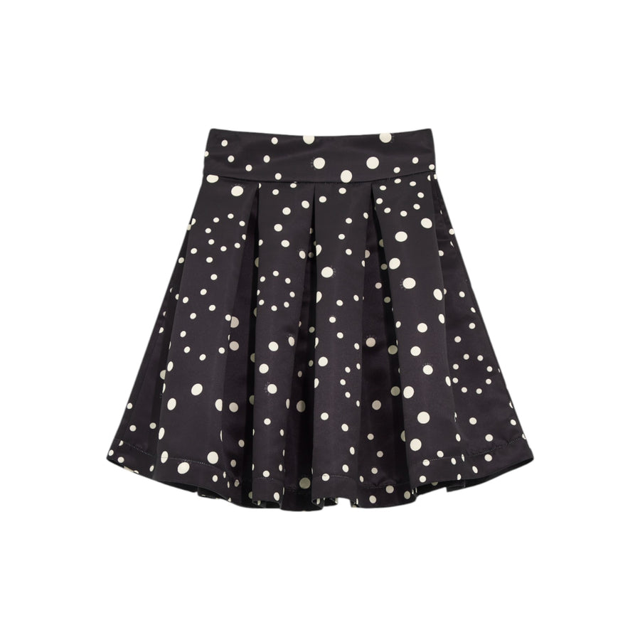 Gonna donna a pieghe con pois