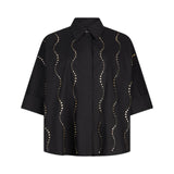 Camicia donna con applicazioni gioiello