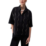 Camicia donna con applicazioni gioiello