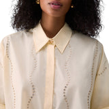 Camicia donna con applicazioni gioiello