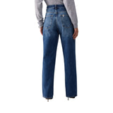 Pantaloni donna straight con borchie