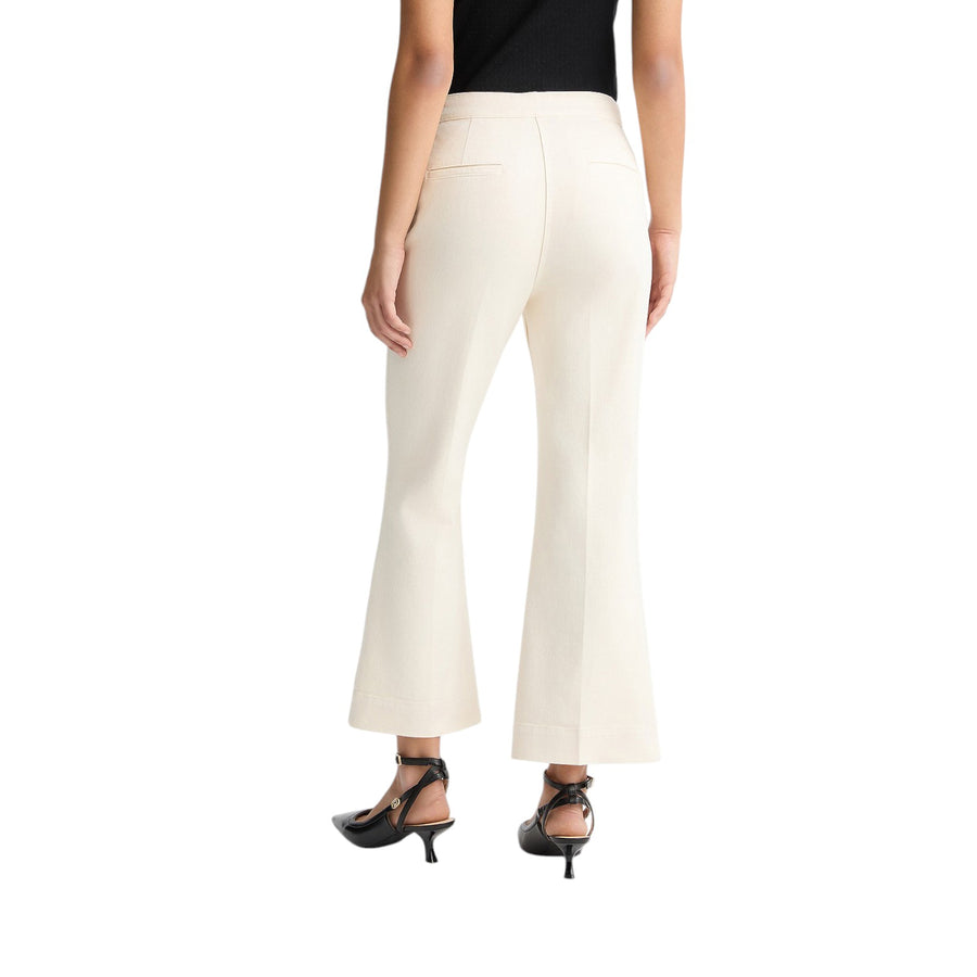 Pantaloni donna flare cropped in cotone