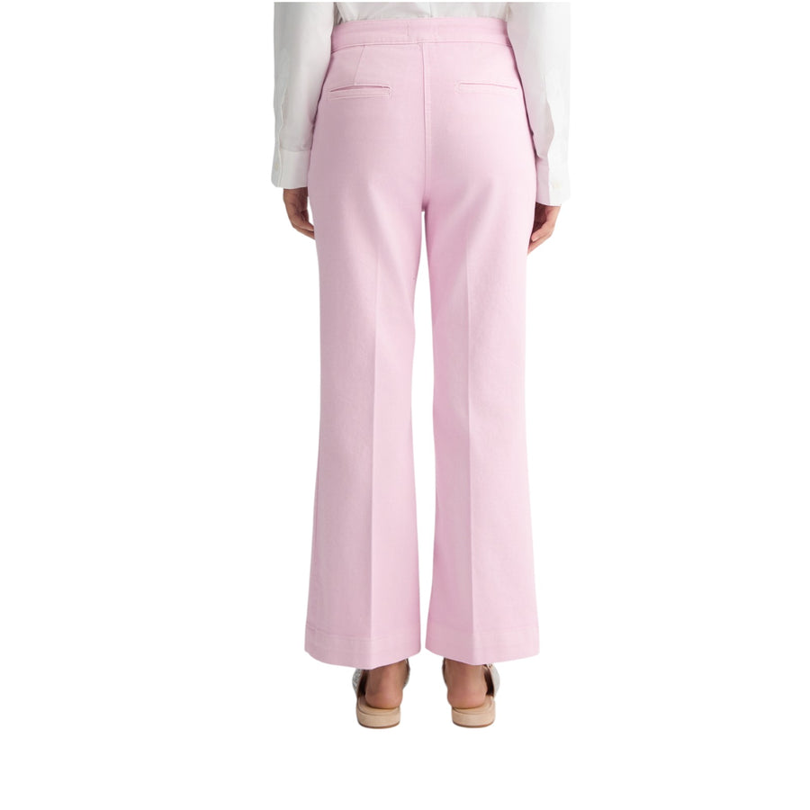 Pantaloni donna flare cropped in cotone