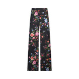Pantaloni donna straight a fiori