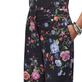 Pantaloni donna straight a fiori