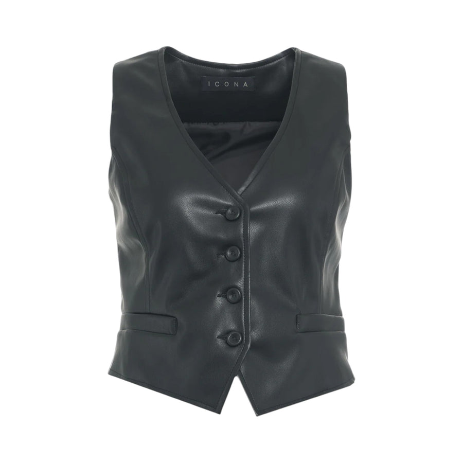 Gilet donna in ecopelle