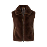 Gilet donna effetto pelliccia con zip