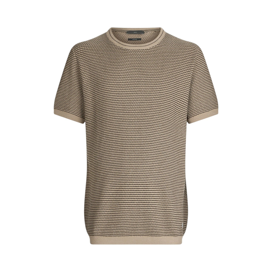 T-shirt uomo jacquard in cotone e seta