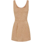 Mini abito donna in maglia con paillettes