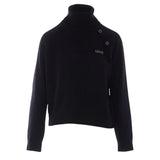 Maglia donna nera a collo alto