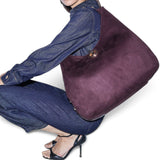 Borsa donna hobo grande con borchie