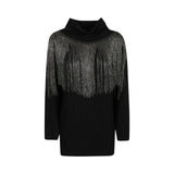 Maglione lavorato a maglia con frange