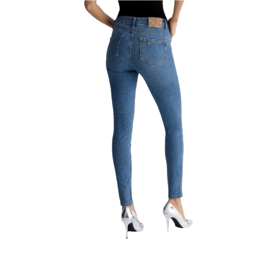 Jeans donna skinny bottom up a vita alta