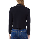 Giacca donna in maglia con colletto e zip