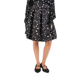 Gonna donna a pieghe con pois