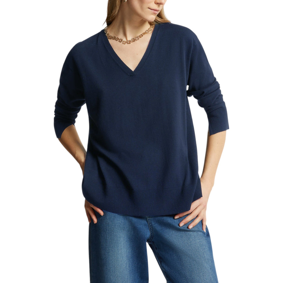 Maglia donna con scollo a V