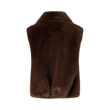 Gilet donna effetto pelliccia con zip