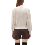 Maglia donna lupetto misto cachemire