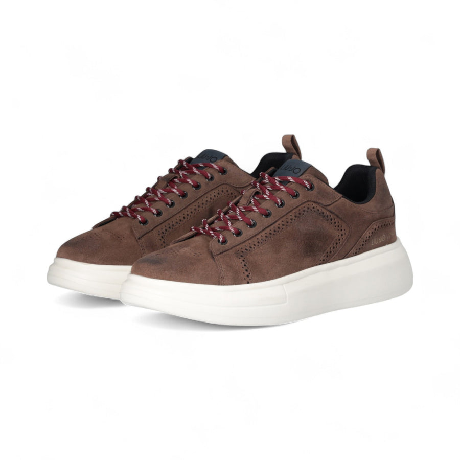 Sneakers uomo platform in suede