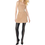 Mini abito donna in maglia con paillettes