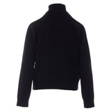 Maglia donna nera a collo alto