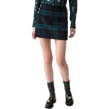 Minigonna donna tartan in lana