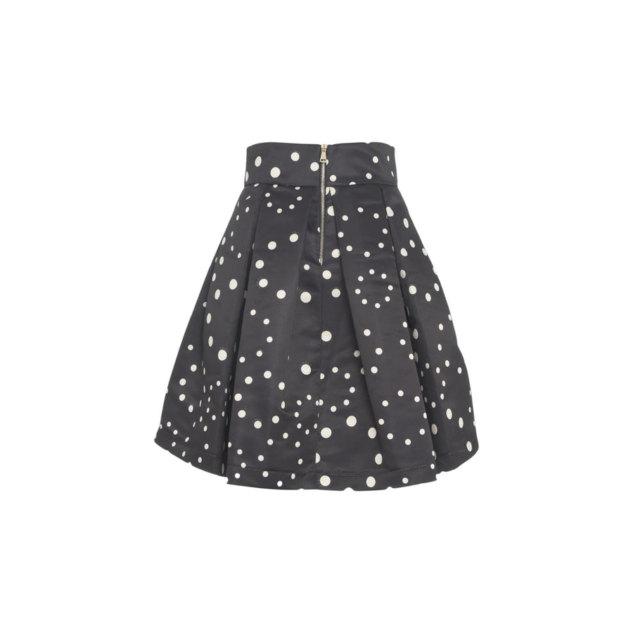 Gonna donna a pieghe con pois