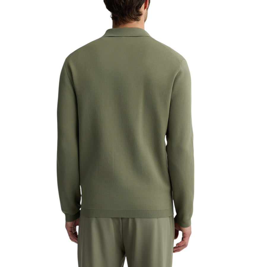 Cardigan uomo verde con tasche