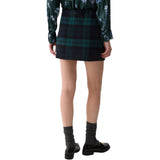 Minigonna donna tartan in lana