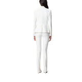 Giacca donna elegante in tessuto diagonale