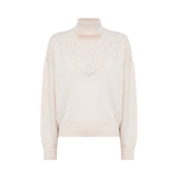 Maglia donna lupetto misto cachemire