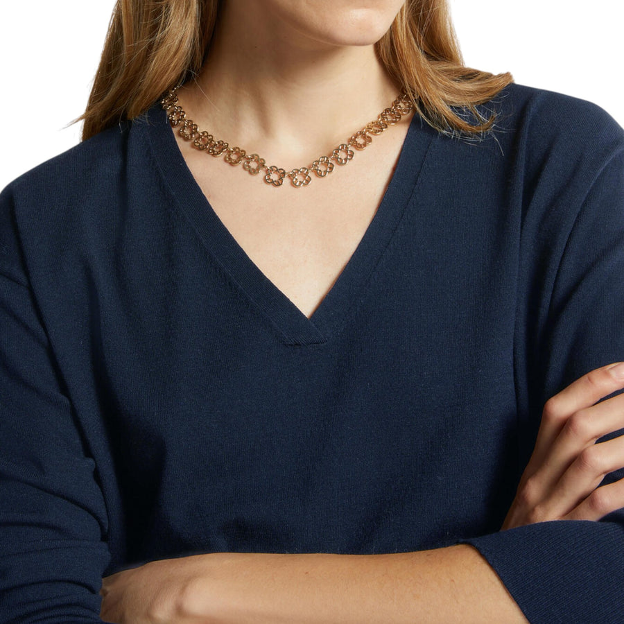 Maglia donna con scollo a V