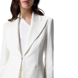 Giacca donna elegante in tessuto diagonale