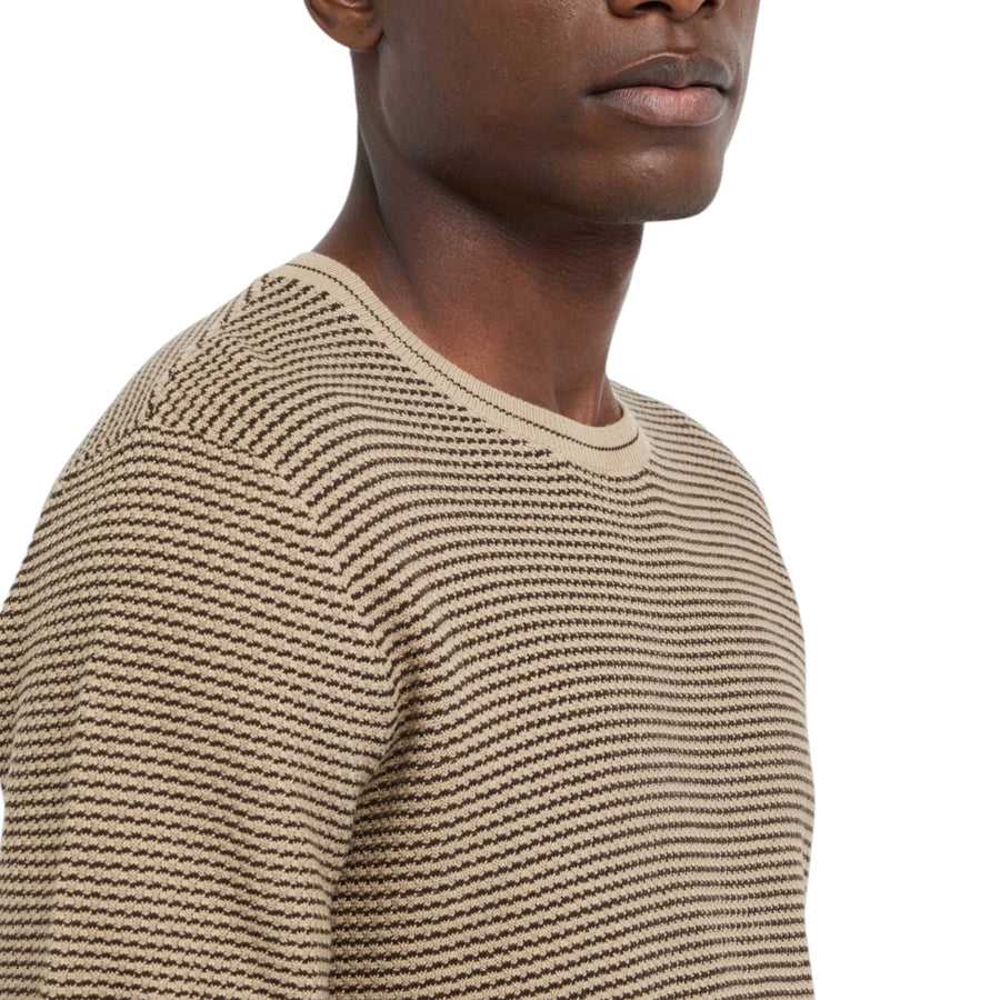 T-shirt uomo jacquard in cotone e seta