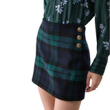Minigonna donna tartan in lana