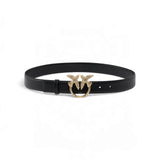 Cintura donna in pelle con fibbia Love Birds gioiello 2,5 cm