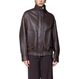 Giacca donna di vera pelle con tasche
