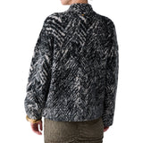 Bomber donna in maglia jacquard
