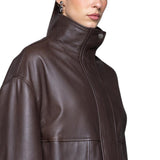 Giacca donna di vera pelle con tasche