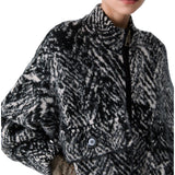 Bomber donna in maglia jacquard