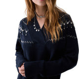 Abito donna in maglia con ricami gioiello