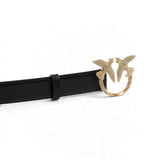Cintura donna in pelle con fibbia Love Birds gioiello 2,5 cm