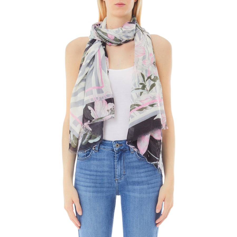 Foulard donna con stampa floreale