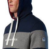 Felpa uomo hoodie con maxi riga
